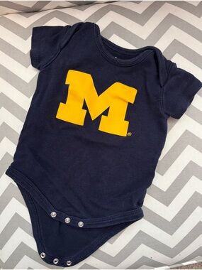 Officially Licensed University of Michigan Wolverines Infant Navy Blue Onesie